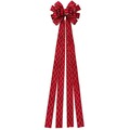 Kokarda dekoracyjna na choinkę czerwona 130x33 cm