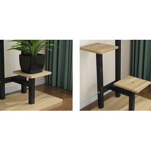 Uniwersalny stojak na kwiaty kwietnik na 3 doniczki 3-poziomowy PEAK (Czarny)